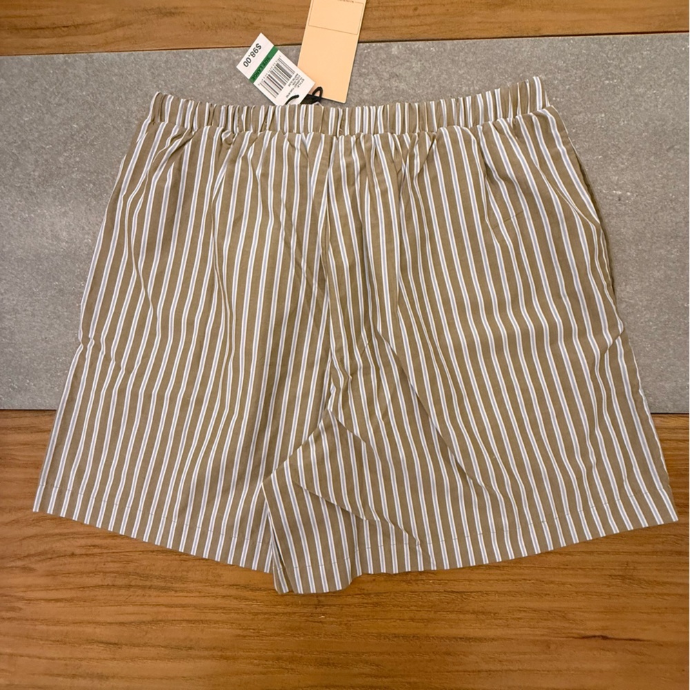 NWT Scotch & Soda Striped Easy Drawstring Shorts Martini Olive Size Large - Picture 5 of 11